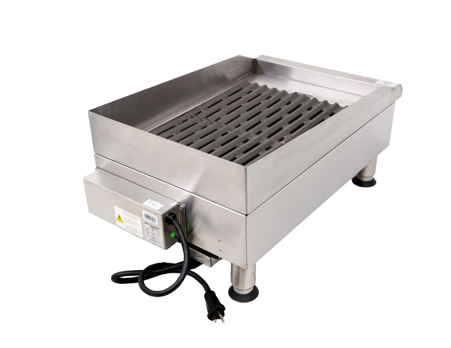 Omcan CE-CN-0350-240V 14 inch Electric Charbroiler with Griddle