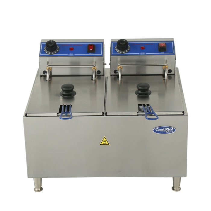 Atosa ACEF-32 32lb Electric Countertop Fryer Dual Tank