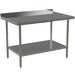 Atosa ST2472ECR2 72" Mixrite Series Stainless Steel Work Table with 2" Backsplash, 72"x24"
