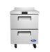 Atosa MGF8420GR 27-inch Worktop Refrigerator Freezer with Drawers